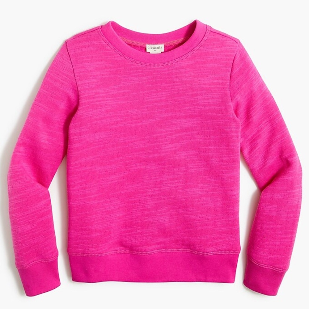 Girls Cotton Terry Crewneck Sweatshirt